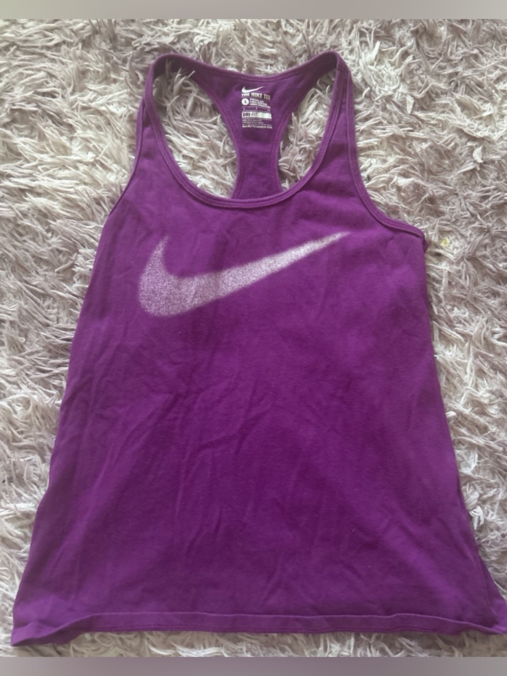 Nike Purple Racerback Tank with Silver Swoosh